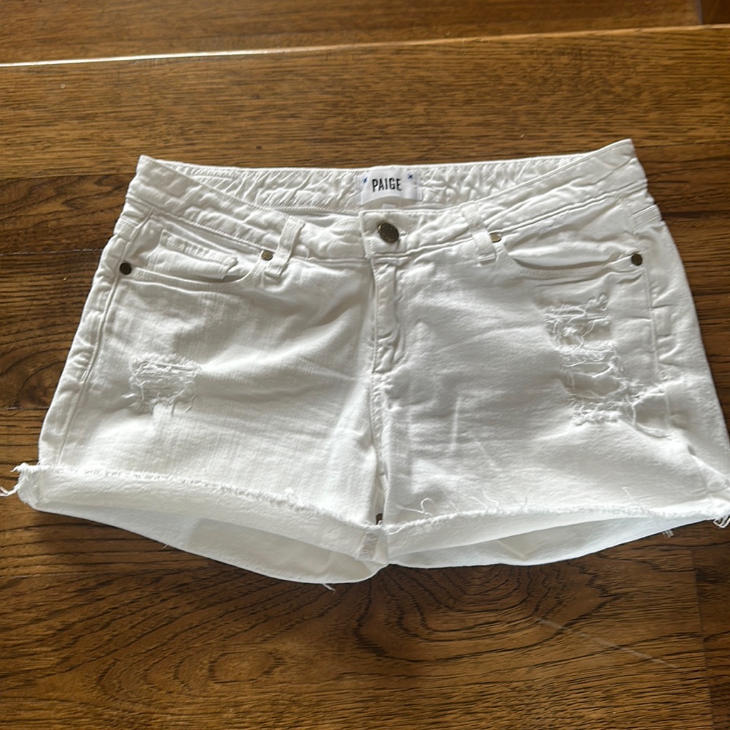 White Paige Denim Jean Shorts